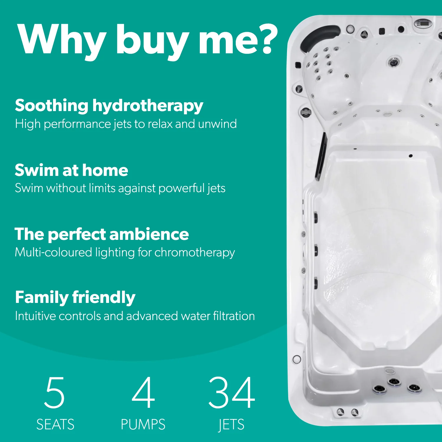 Sun & Soul™ 4000™ Swim Spa - Image 3